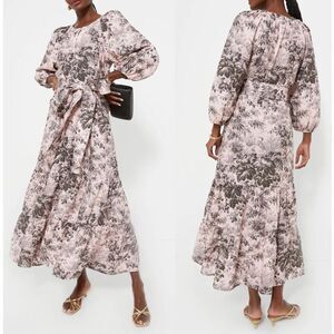 NWT Tuckernuck Pressed Powder Toile Lyles Dress, linen blend $298 Small